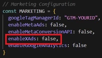 Enable X Ads
