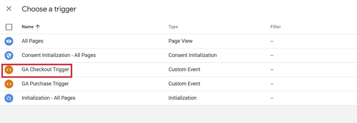 Setting Trigger for Checkout Tag