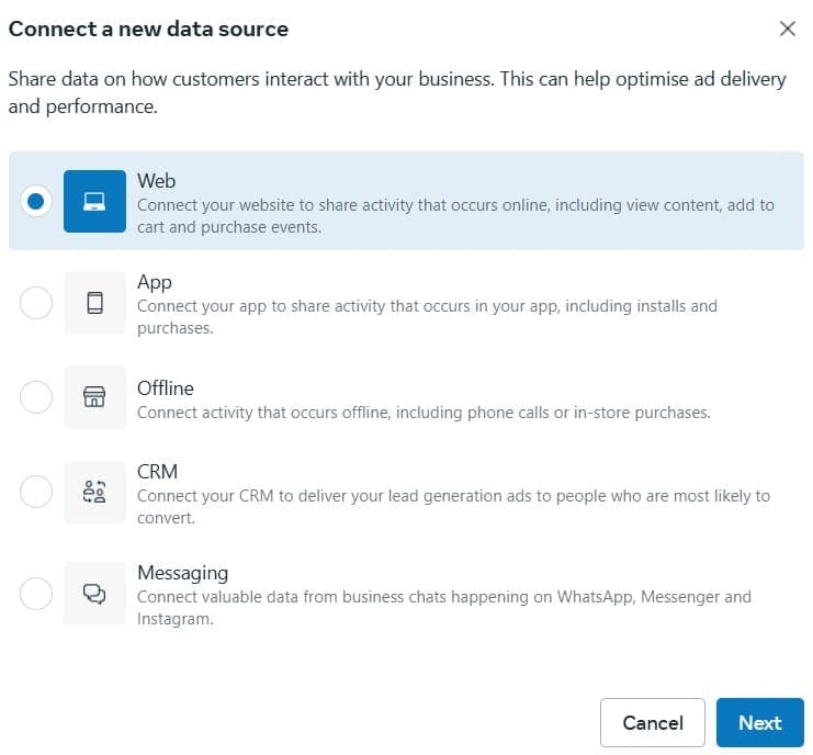 Connecting New Data Source