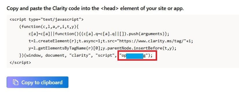 Copying Clarity Project ID