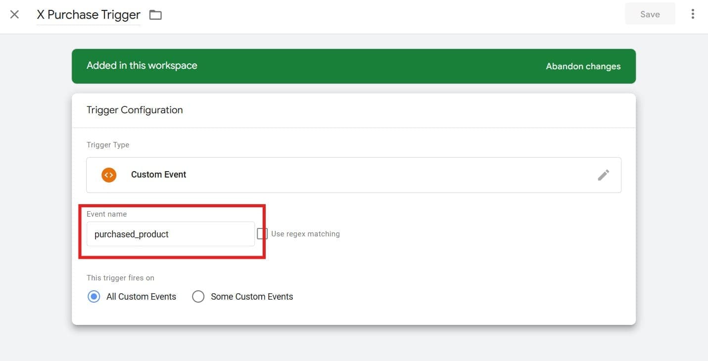 Configuring Purchase Trigger