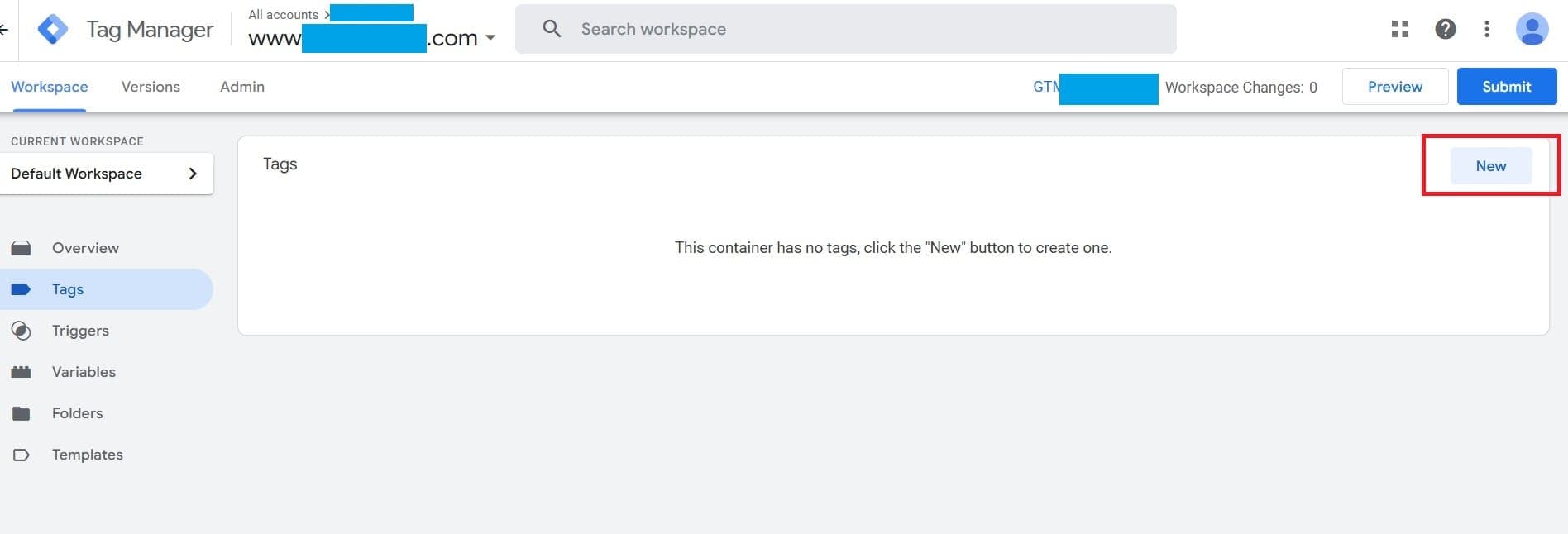 Creating a New Tag in GTM